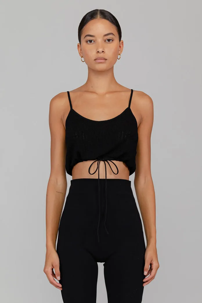 Jasmine Pointelle Drawstring Tank sold by Leset