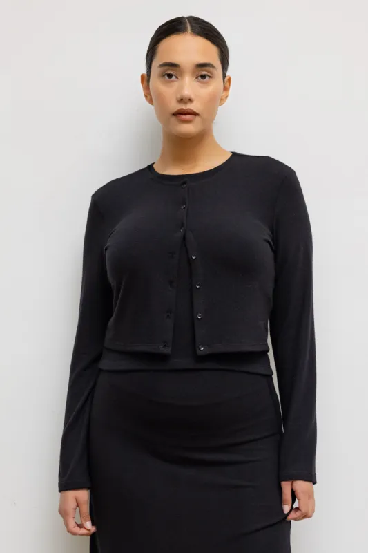 Lauren Crop Cardigan II sold by Leset