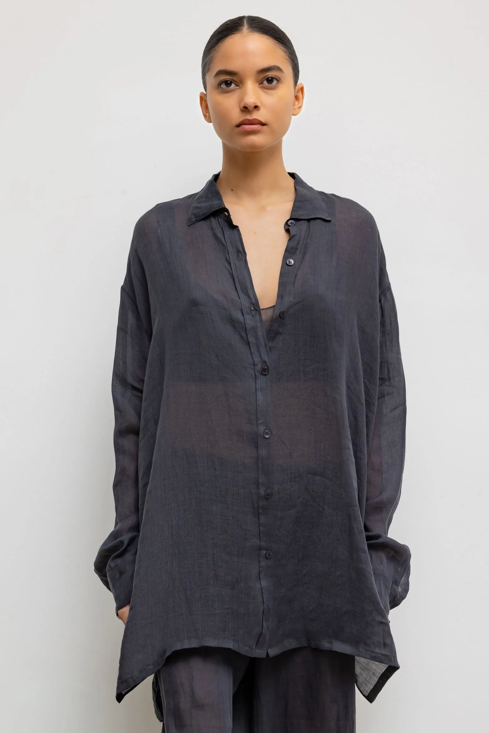 Niko Oversized Button Down sold by Leset