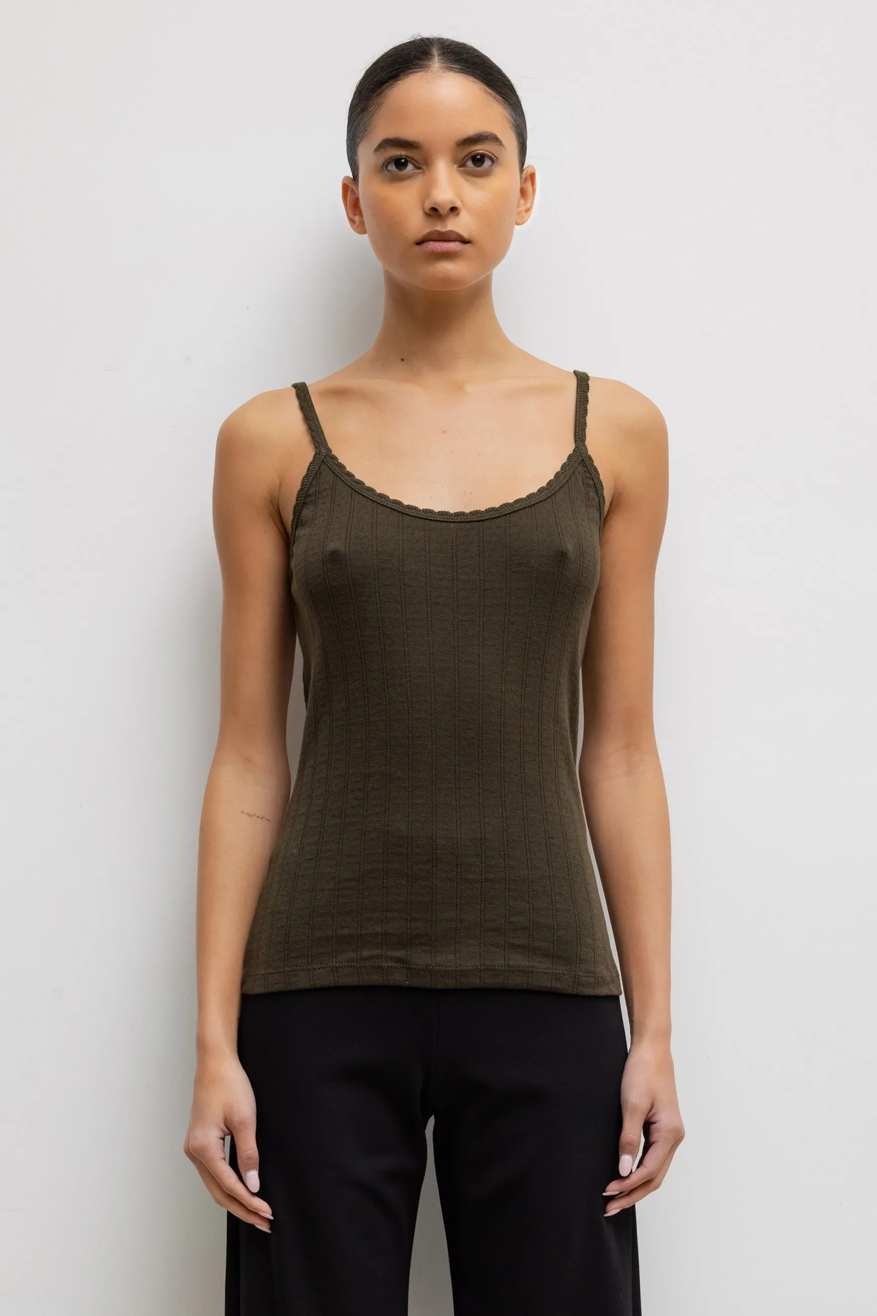 Pointelle Tank sold by Leset