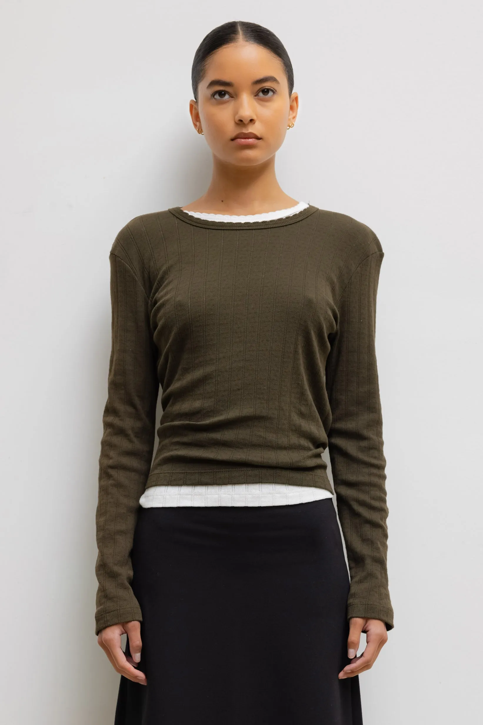 Pointelle Slim Fit Long Sleeve sold by Leset