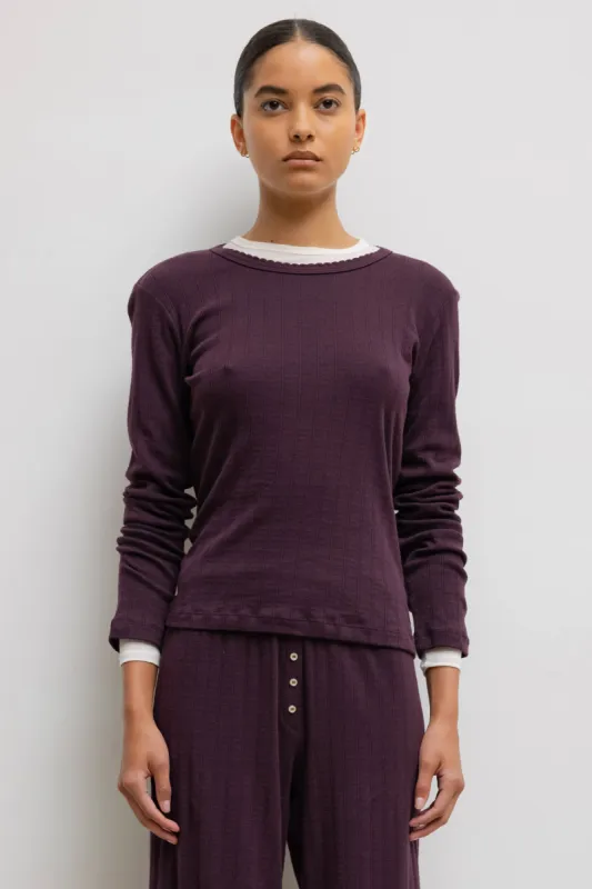 Pointelle Slim Fit Long Sleeve sold by Leset