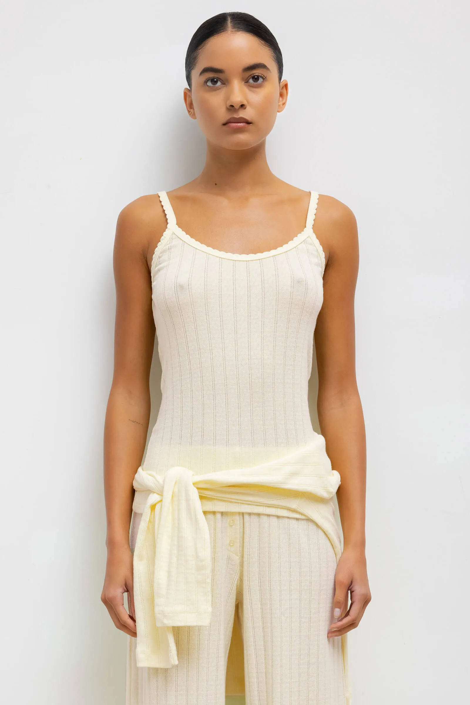 Pointelle Tank sold by Leset