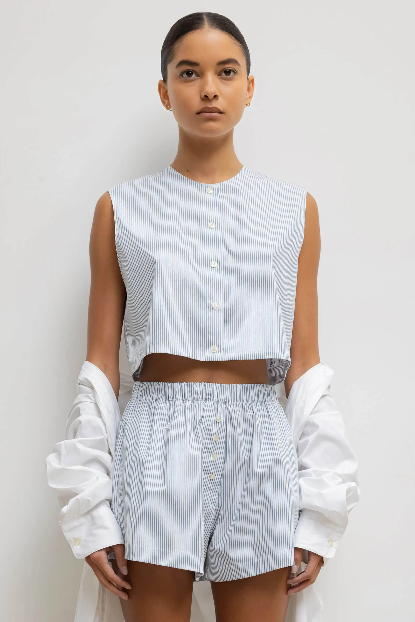 Yoshi Crewneck Vest sold by Leset