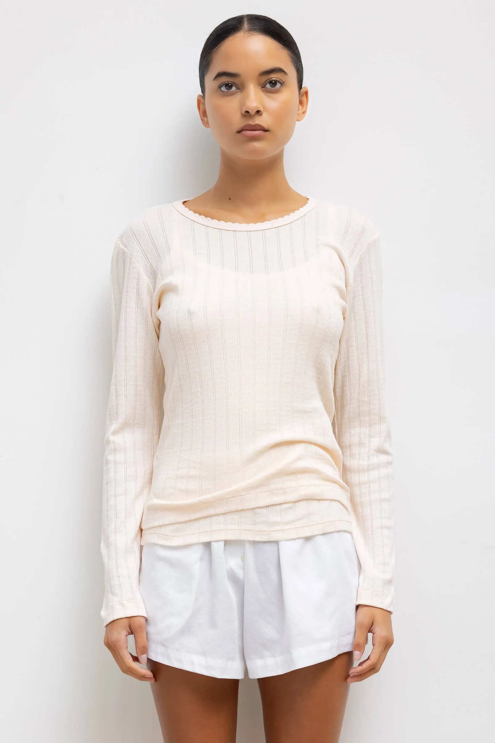 Pointelle Slim Fit Long Sleeve sold by Leset