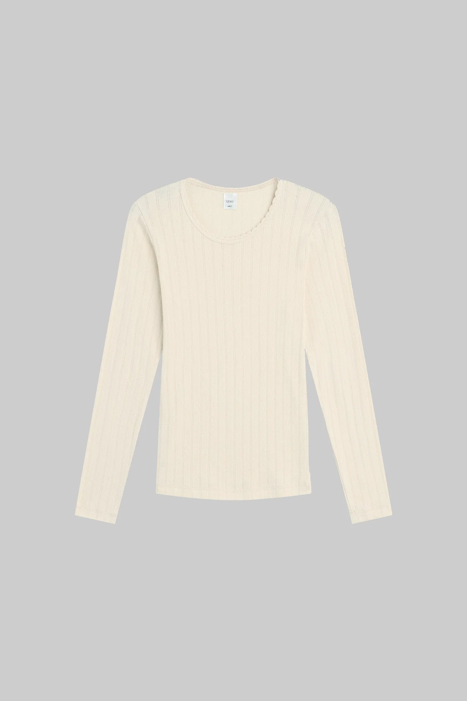 Pointelle Slim Fit Long Sleeve sold by Leset product image thumbnail 2