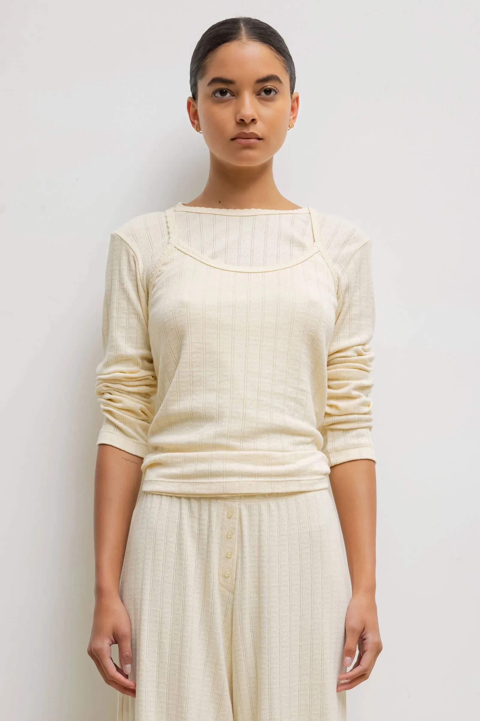 Pointelle Slim Fit Long Sleeve sold by Leset