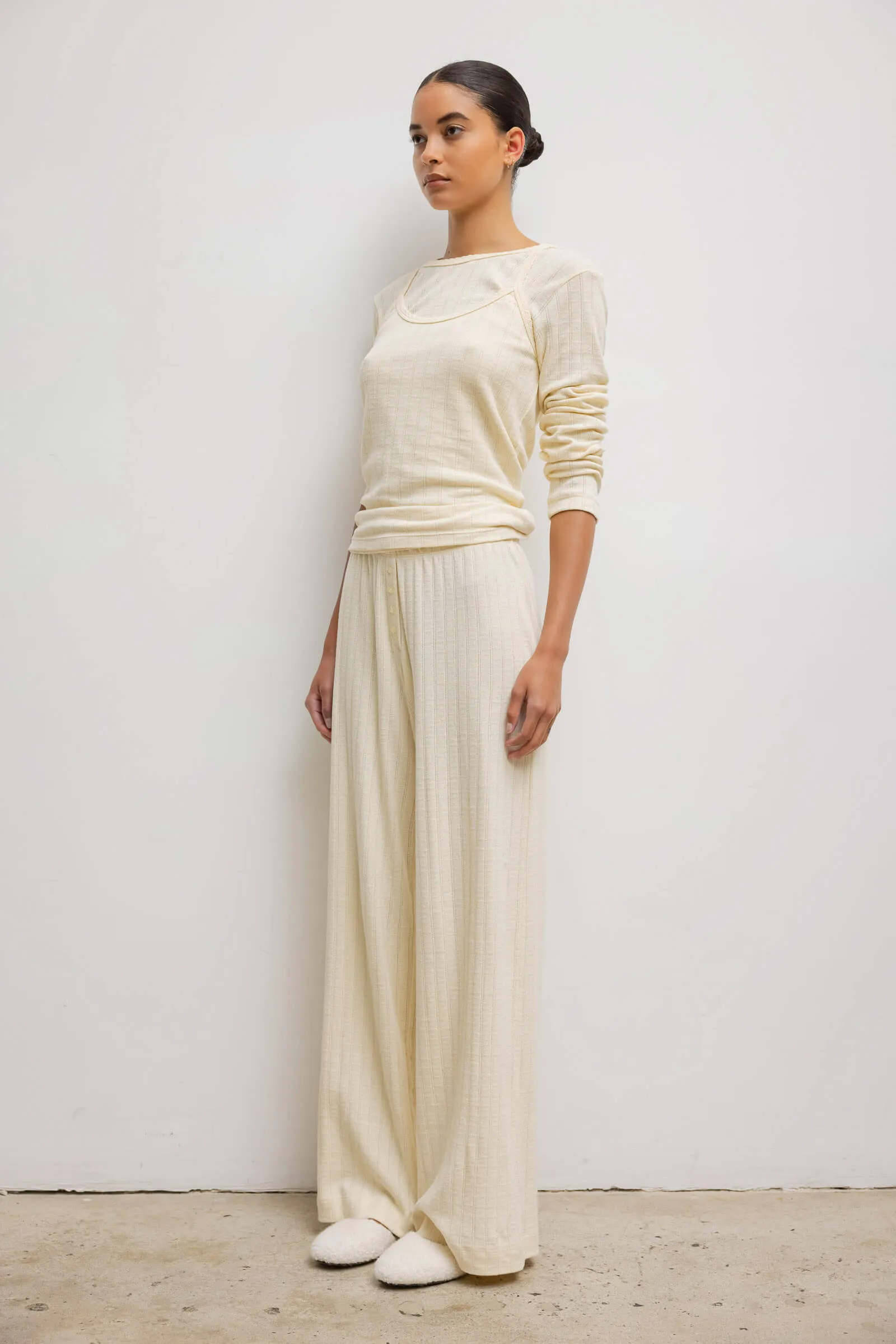 Pointelle Slim Fit Long Sleeve sold by Leset product image thumbnail 5