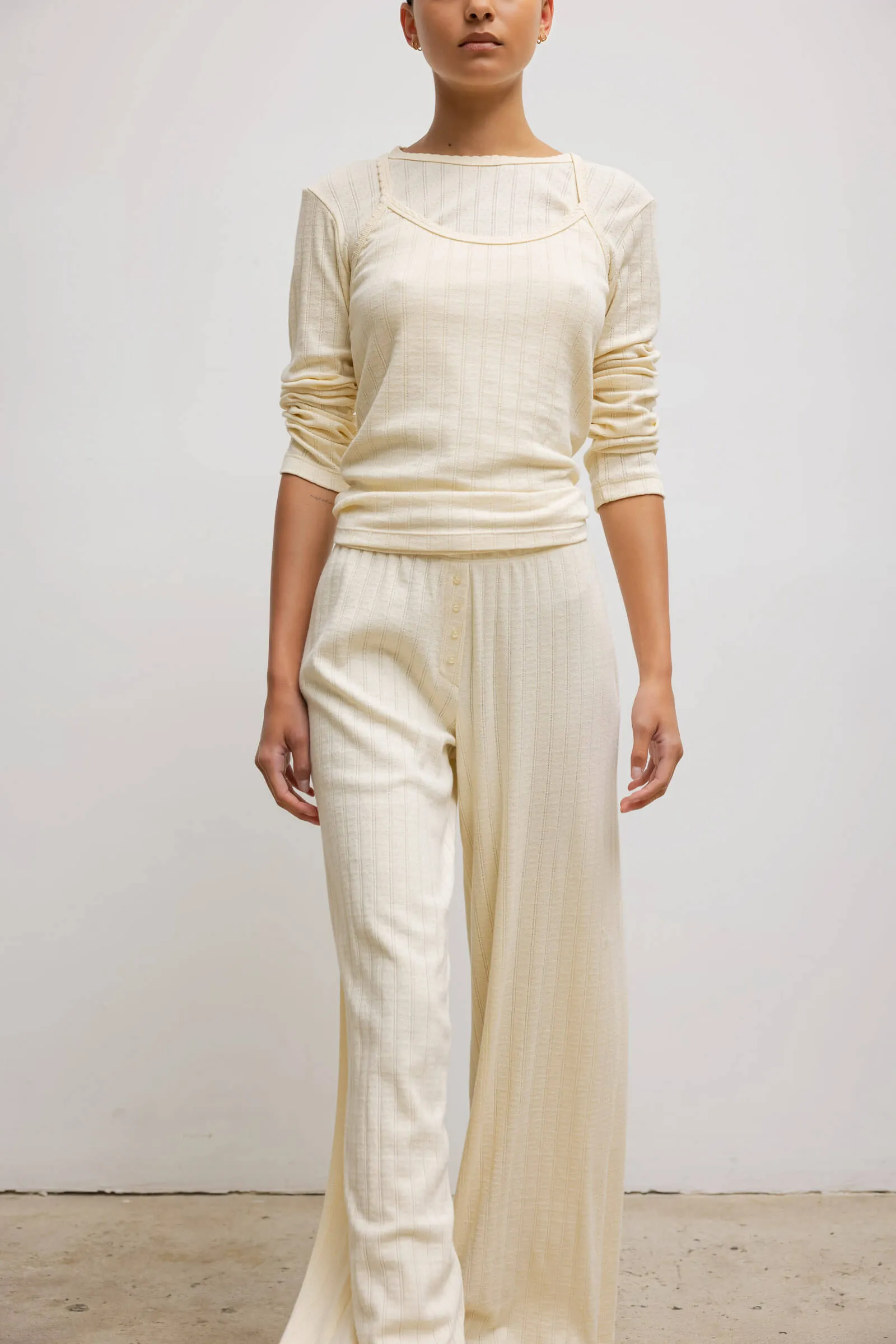 Pointelle Slim Fit Long Sleeve sold by Leset product image thumbnail 4