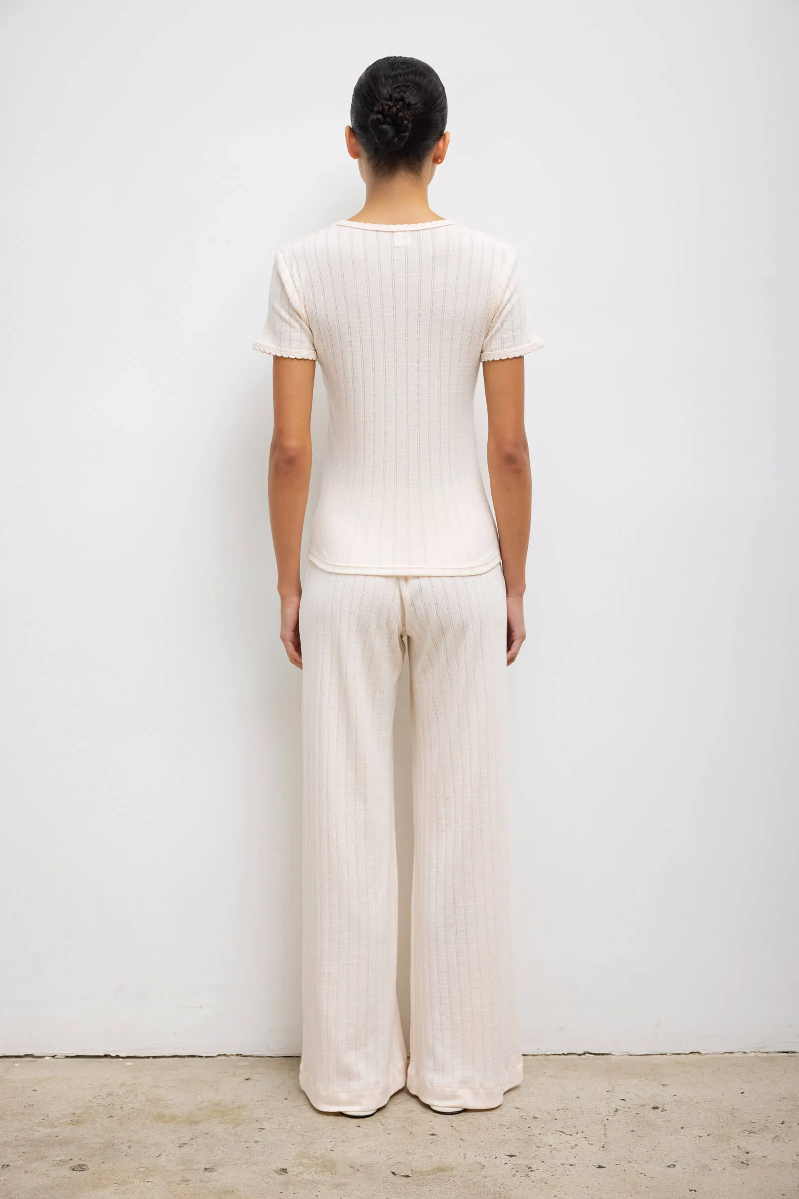 Pointelle Slim Fit Tee sold by Leset product image thumbnail 4