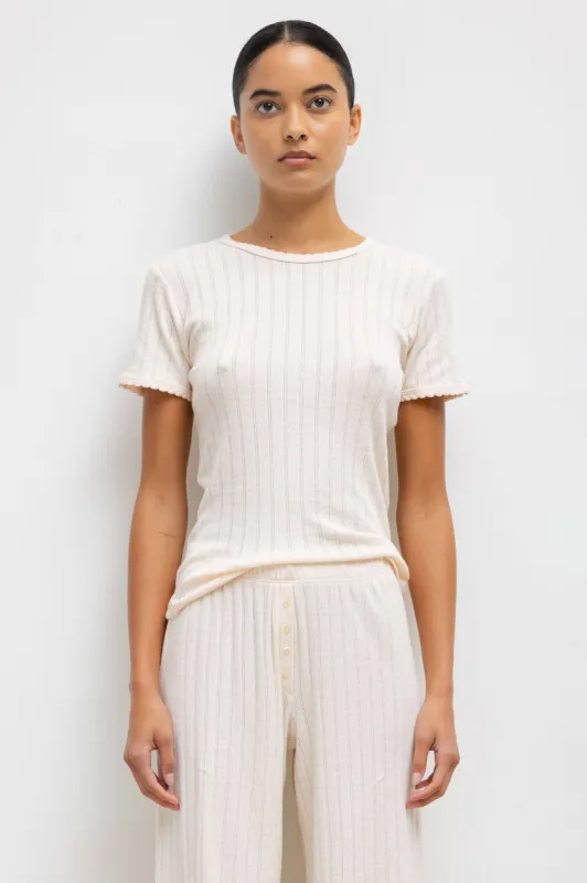 Pointelle Slim Fit Tee sold by Leset