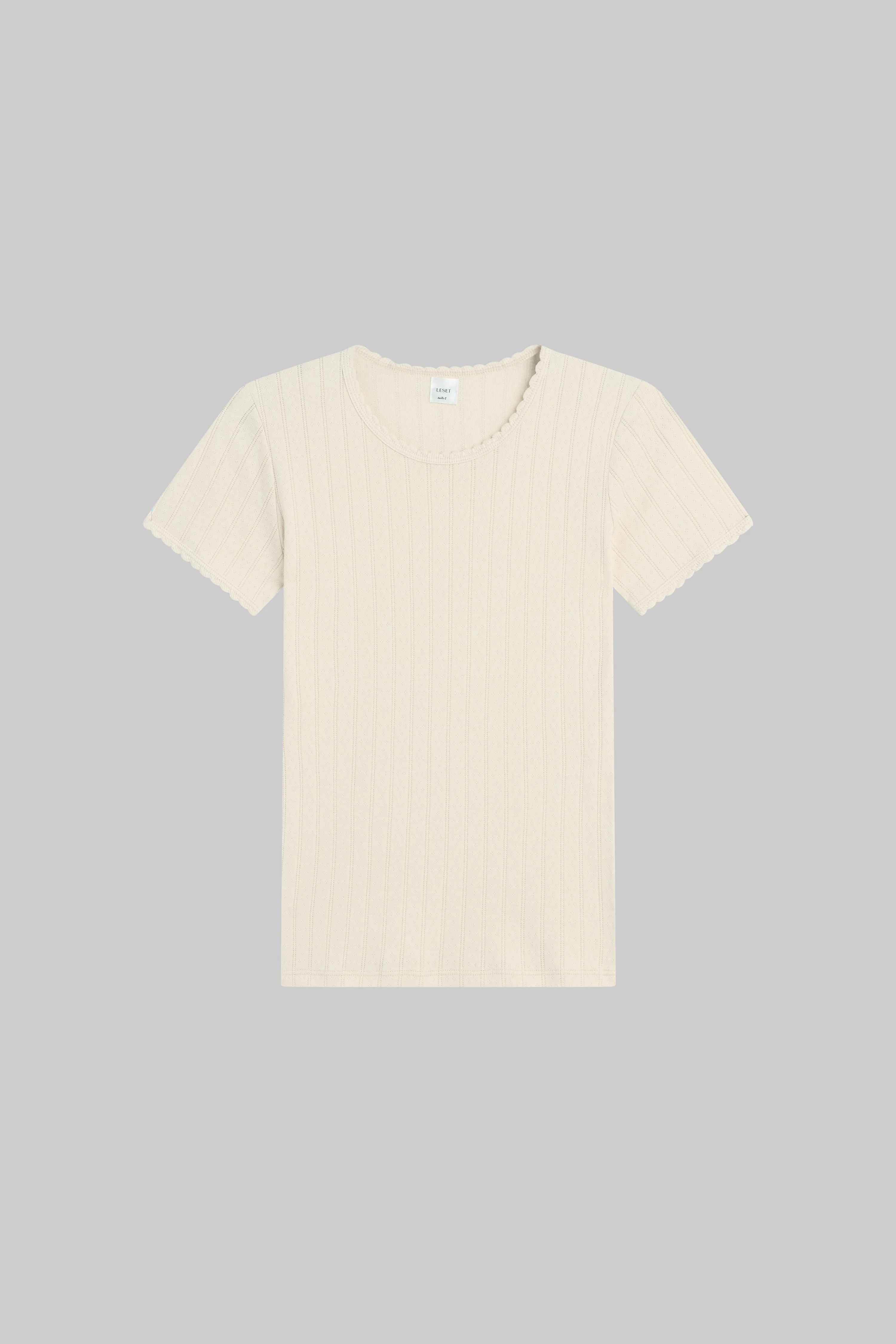Pointelle Slim Fit Tee sold by Leset product image thumbnail 2