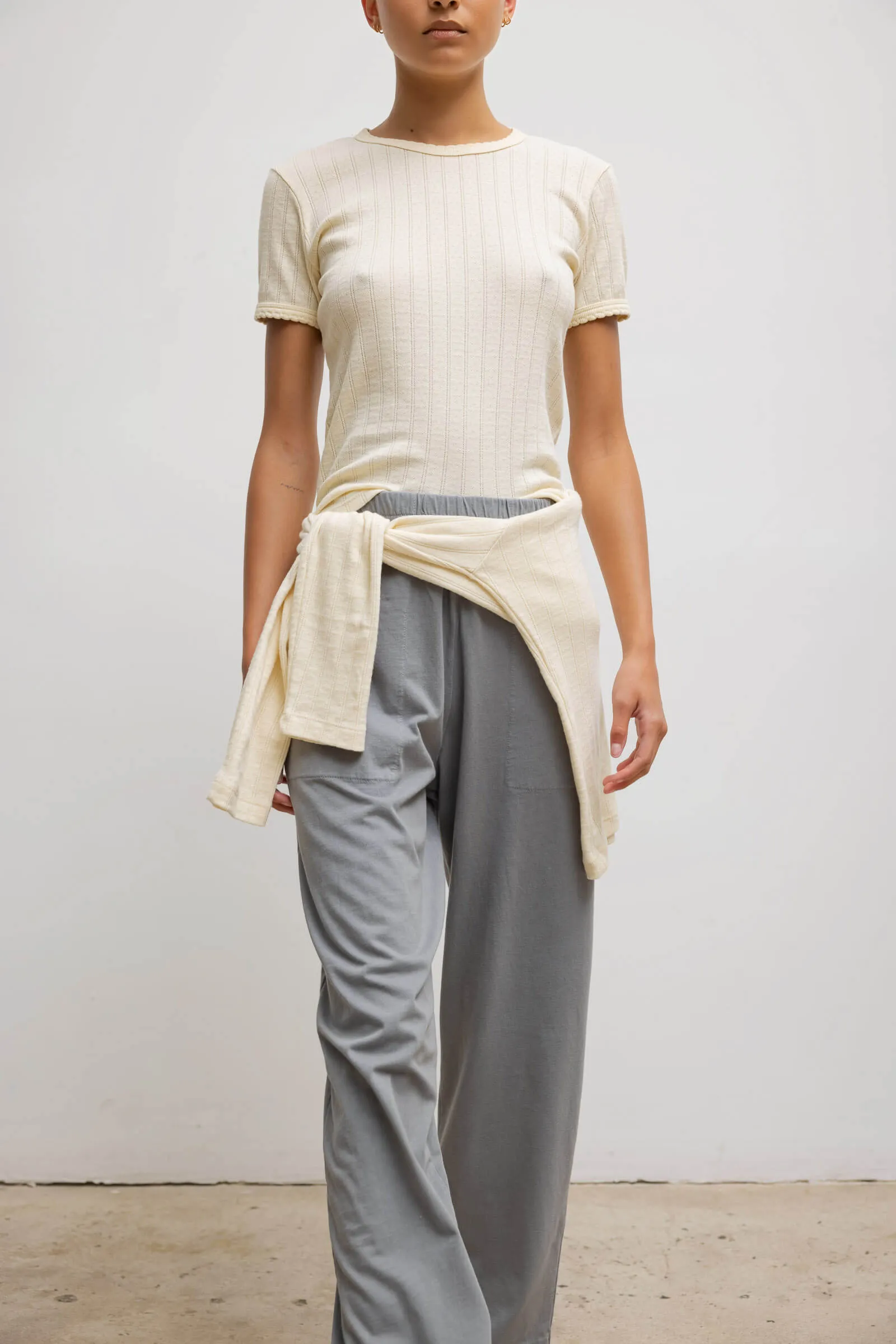 Pointelle Slim Fit Tee sold by Leset product image thumbnail 4