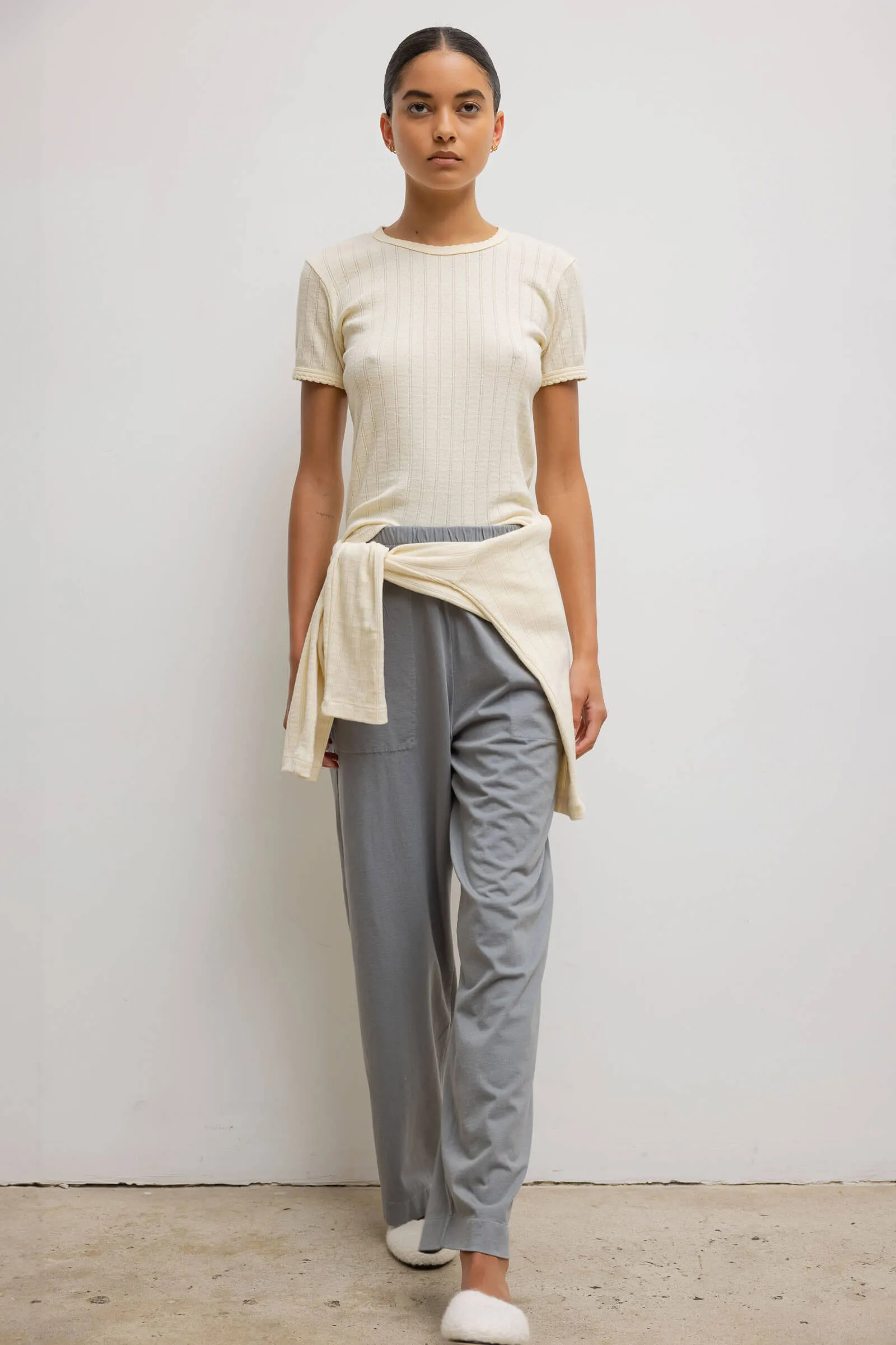 Pointelle Slim Fit Tee sold by Leset product image thumbnail 3