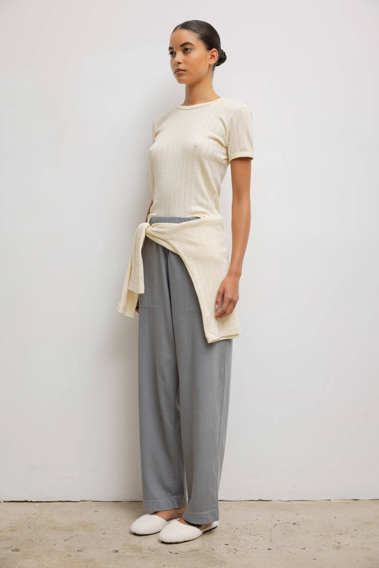 Pointelle Slim Fit Tee sold by Leset product image thumbnail 5