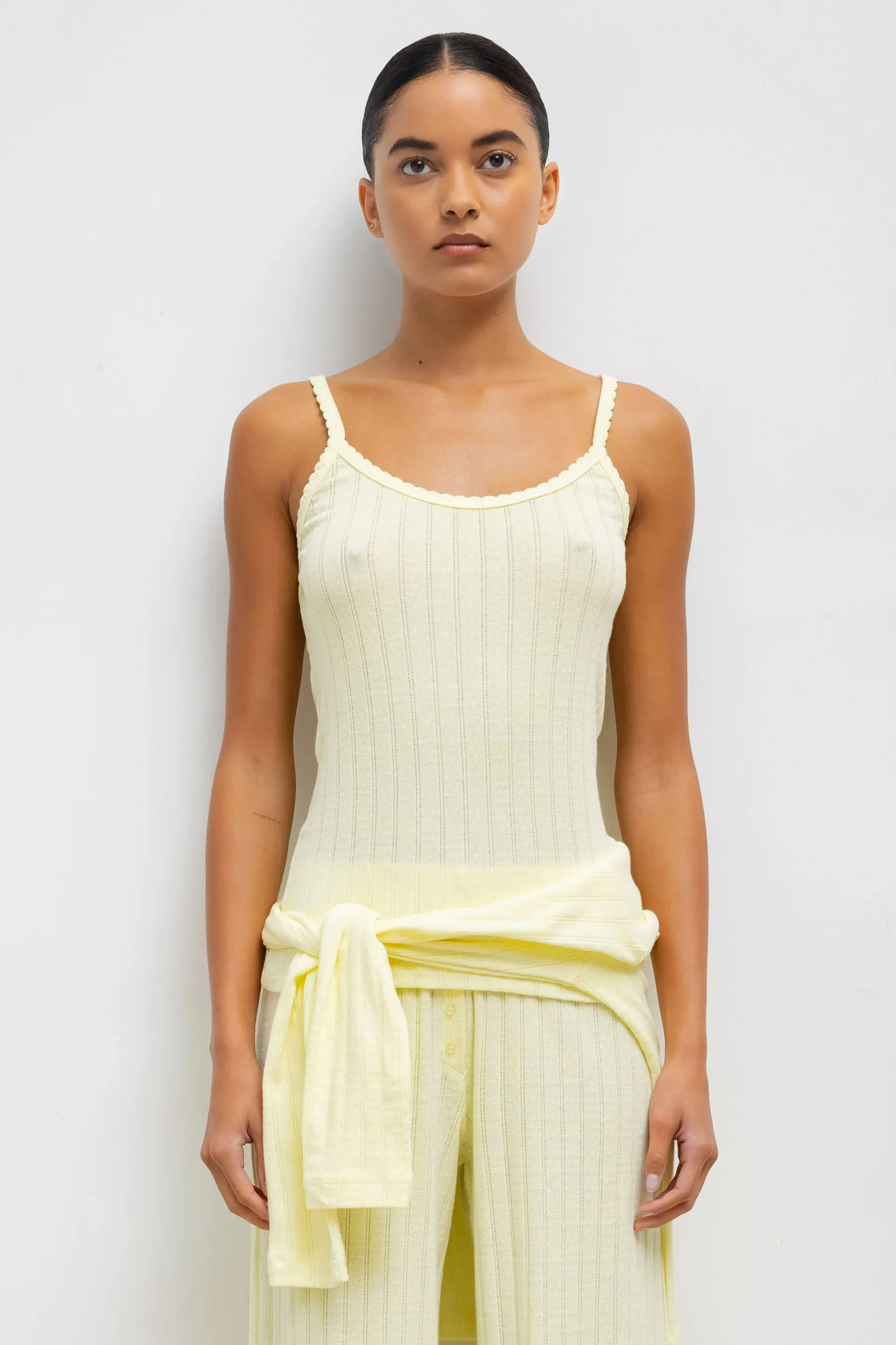 Pointelle Tank sold by Leset