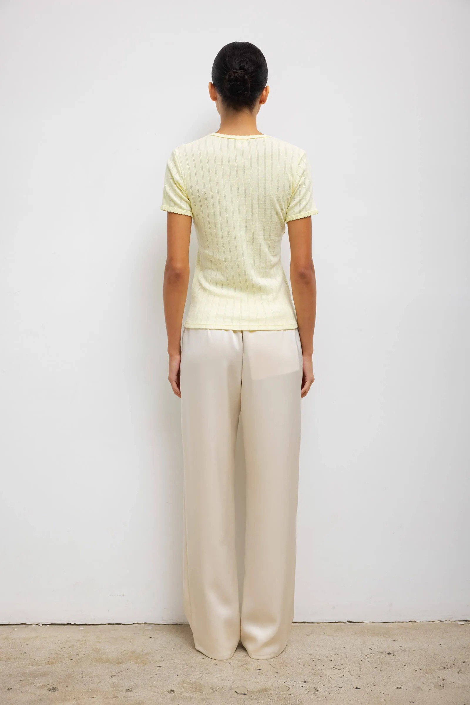 Pointelle Slim Fit Tee sold by Leset product image thumbnail 5