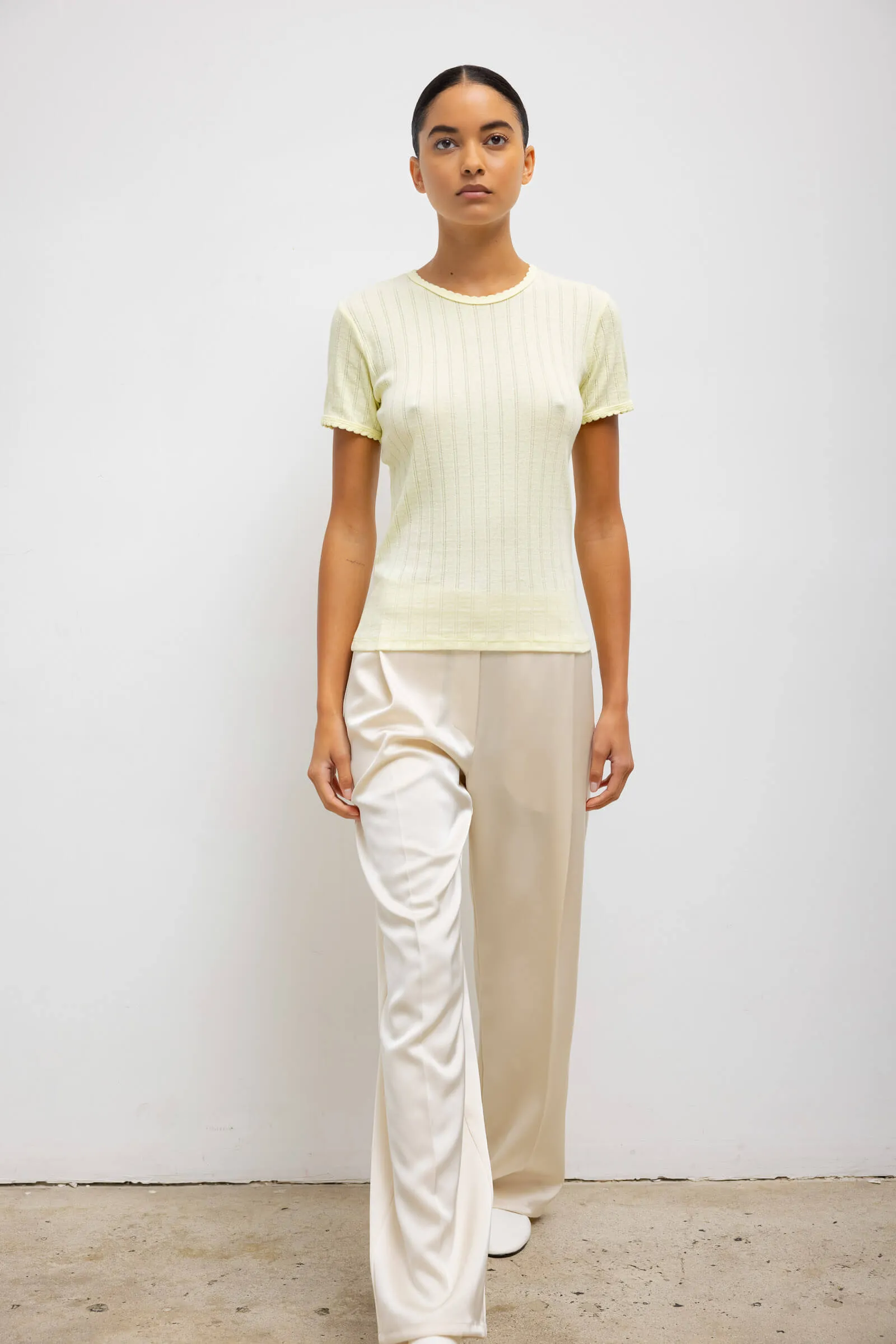 Pointelle Slim Fit Tee sold by Leset product image thumbnail 2