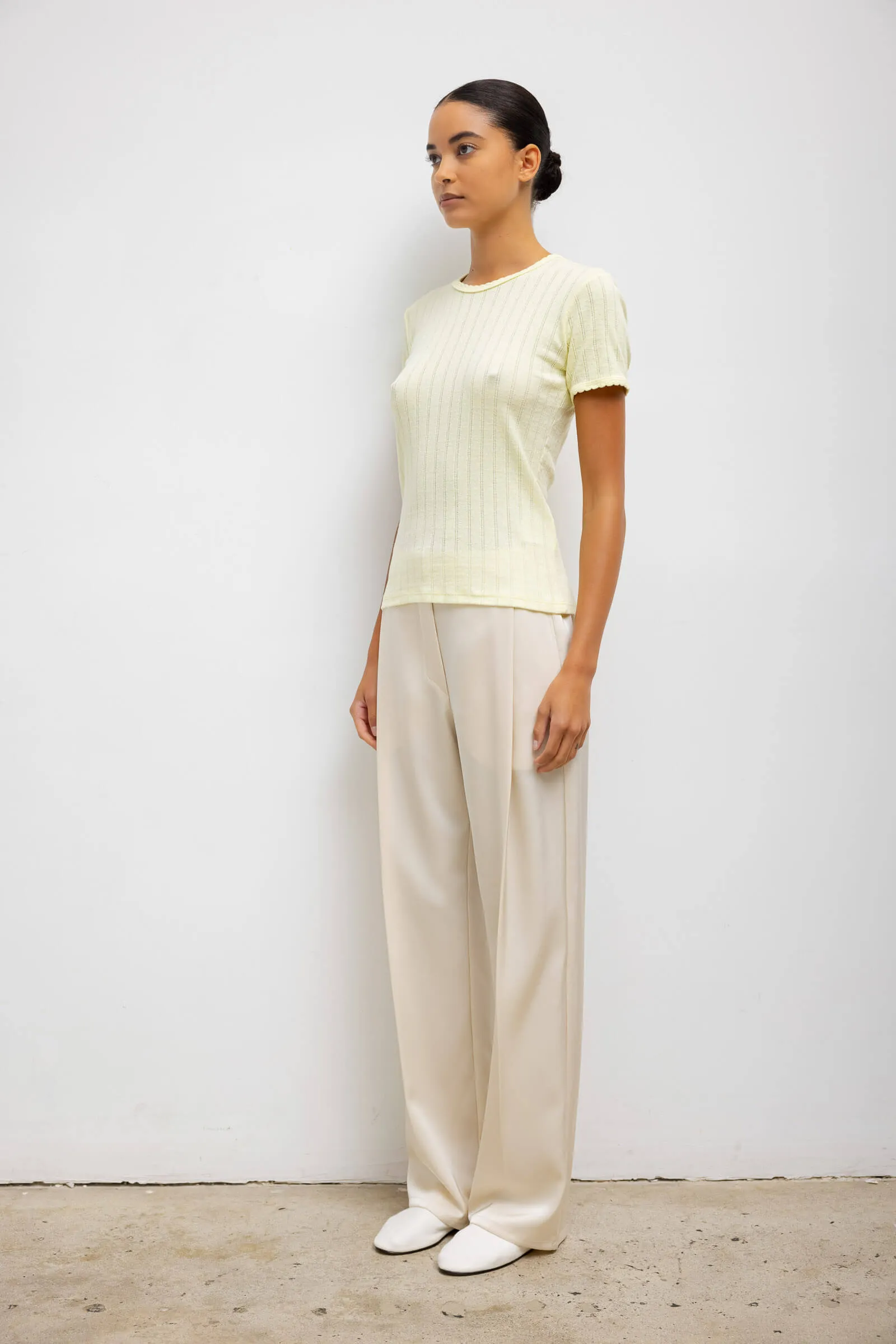 Pointelle Slim Fit Tee sold by Leset product image thumbnail 4