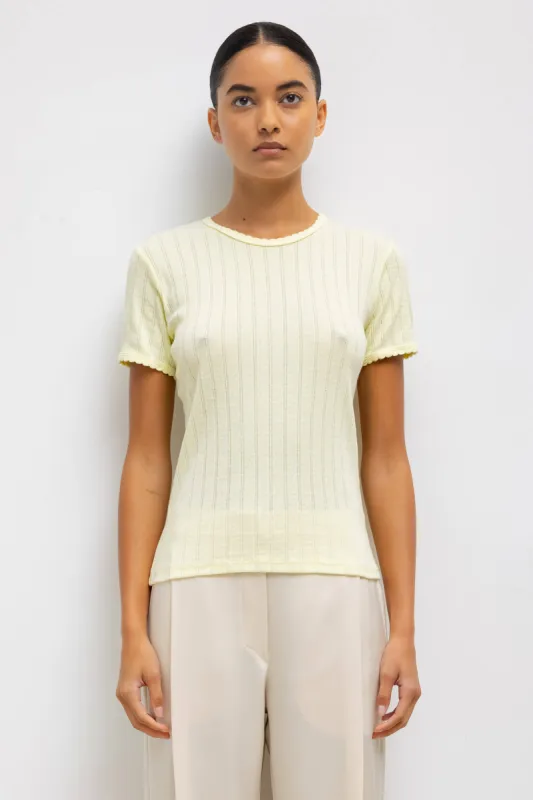 Pointelle Slim Fit Tee sold by Leset