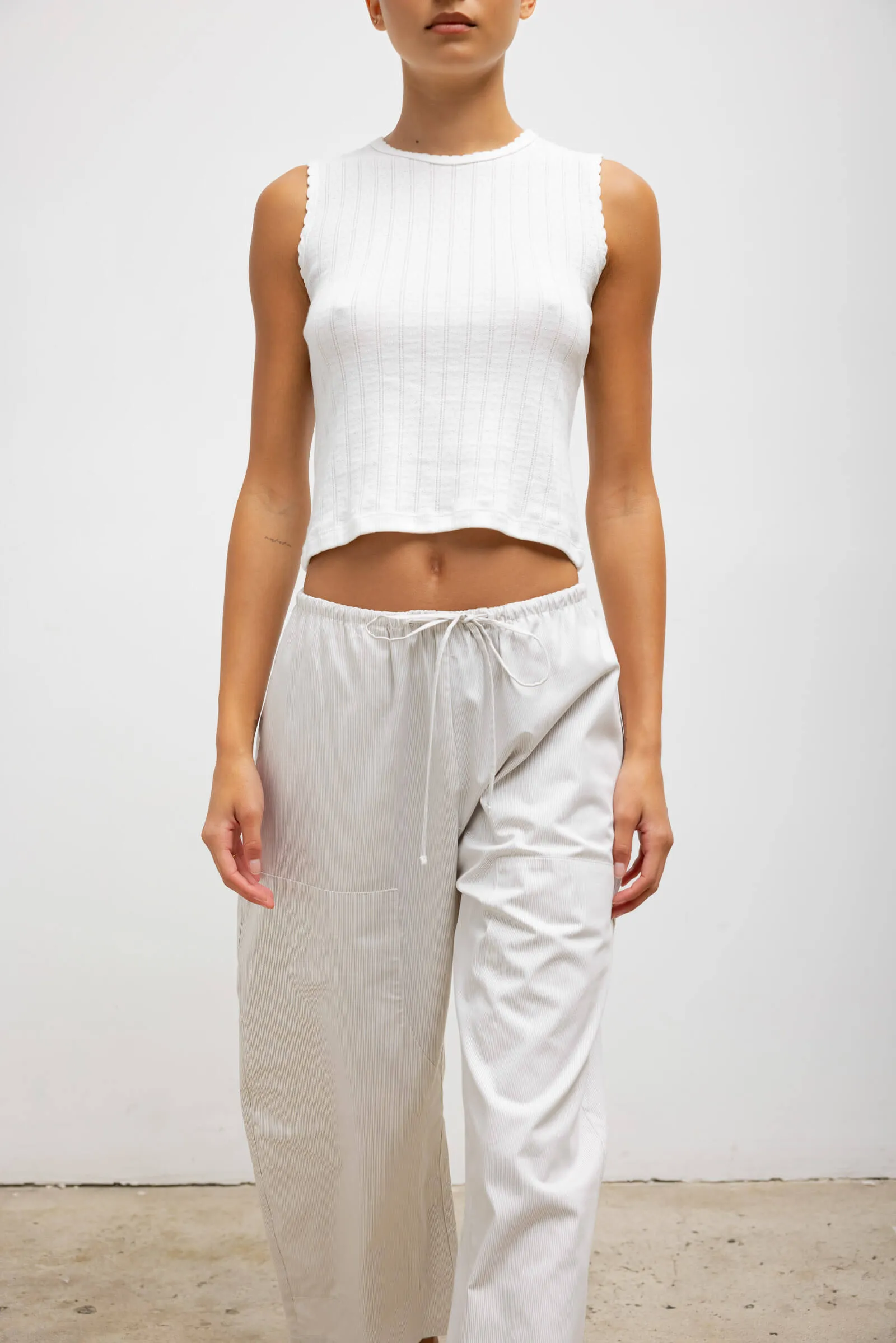 Pointelle Sleeveless Crew sold by Leset product image thumbnail 4