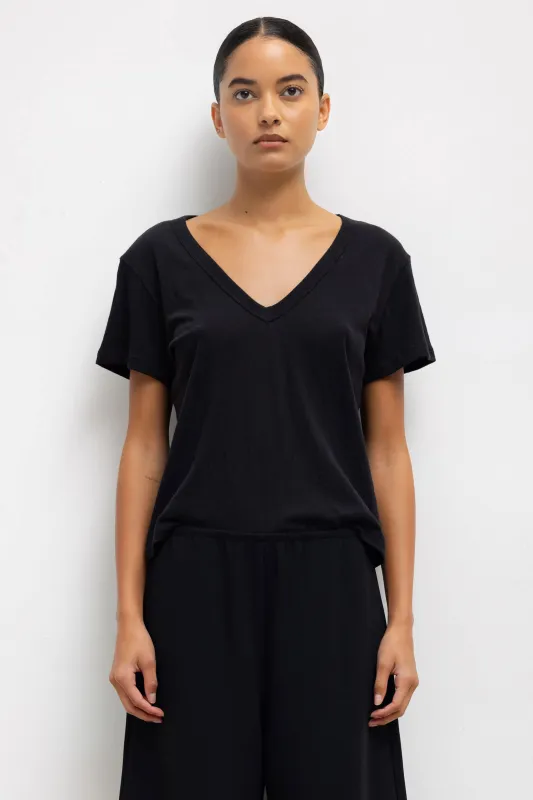 Laura V Neck Tee sold by Leset