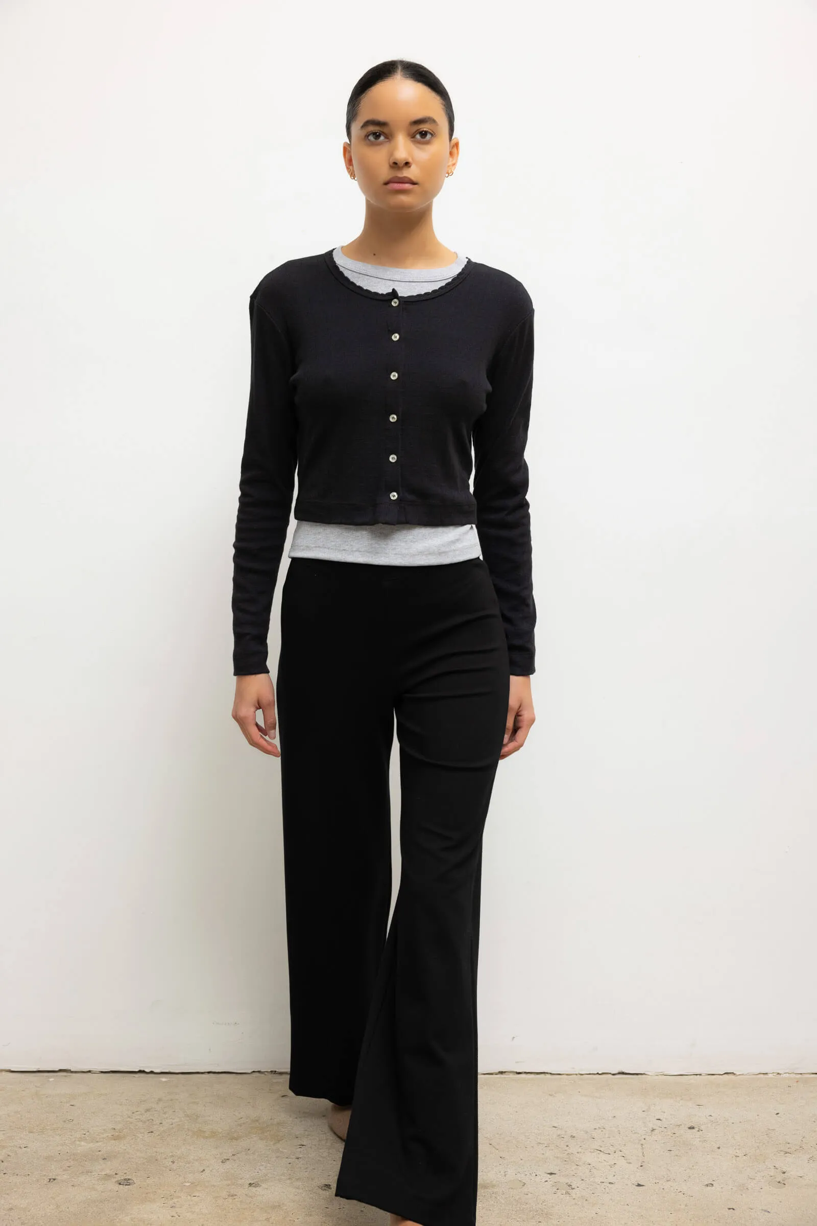 Pointelle Crop Cardigan sold by Leset product image thumbnail 4