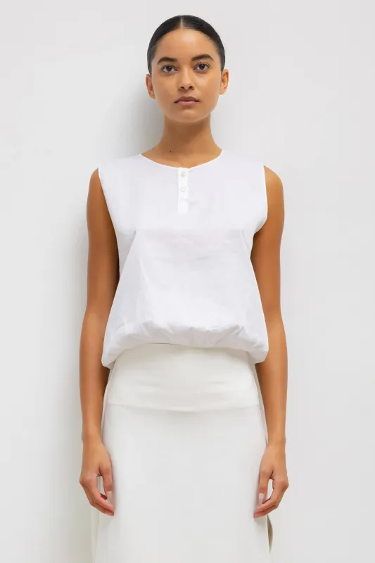 Yoko Sleeveless Button Blouson made by Leset