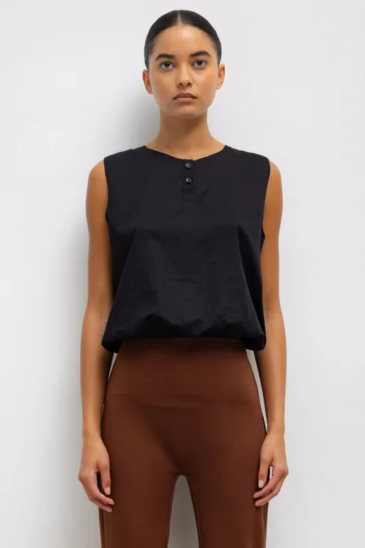 Yoko Sleeveless Button Blouson made by Leset