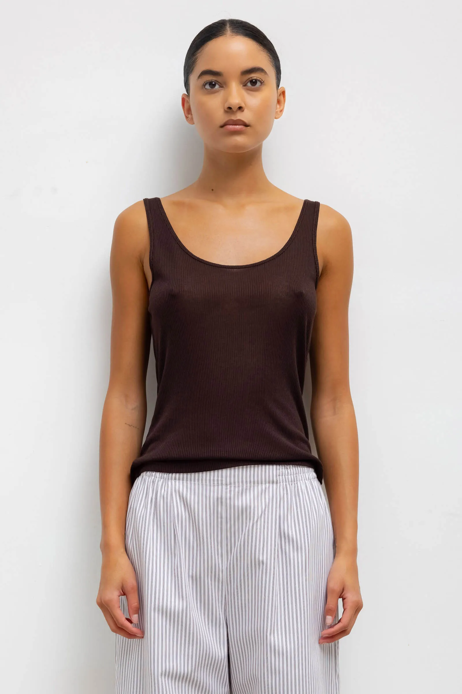 Rozzi Scoop Neck Tank sold by Leset