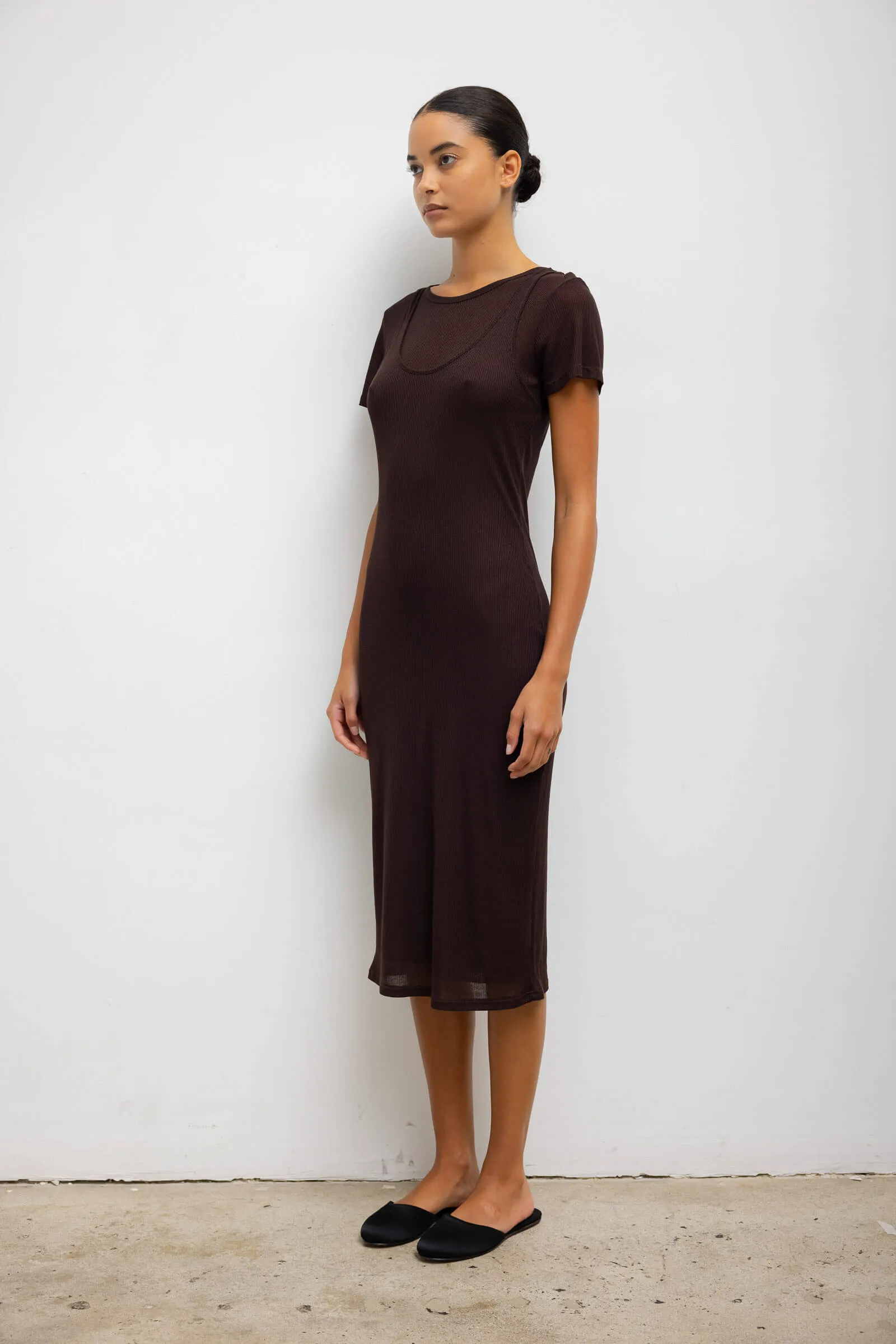 Rozzi Double Layer Tee Dress sold by Leset product image thumbnail 5