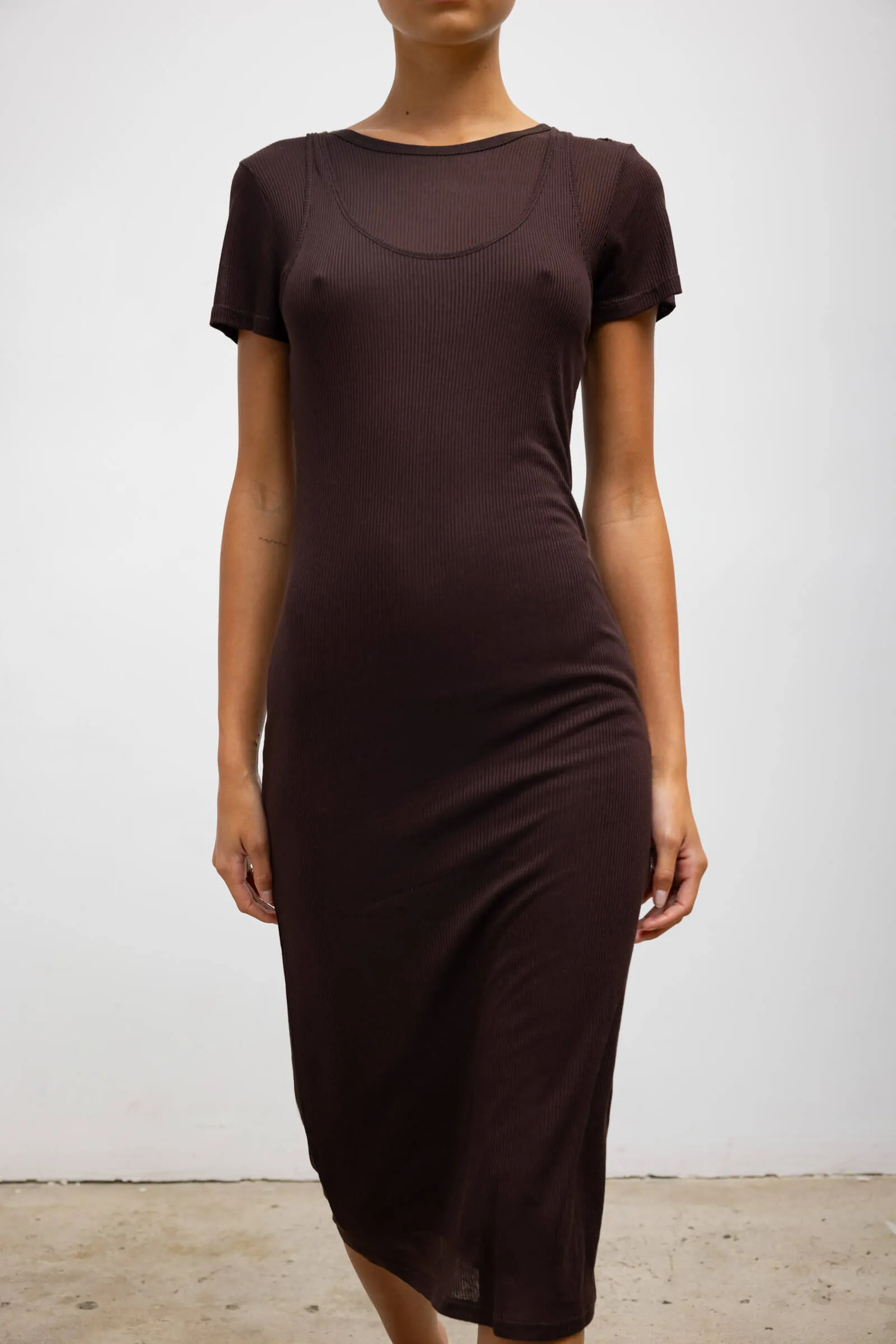 Rozzi Double Layer Tee Dress sold by Leset product image thumbnail 4