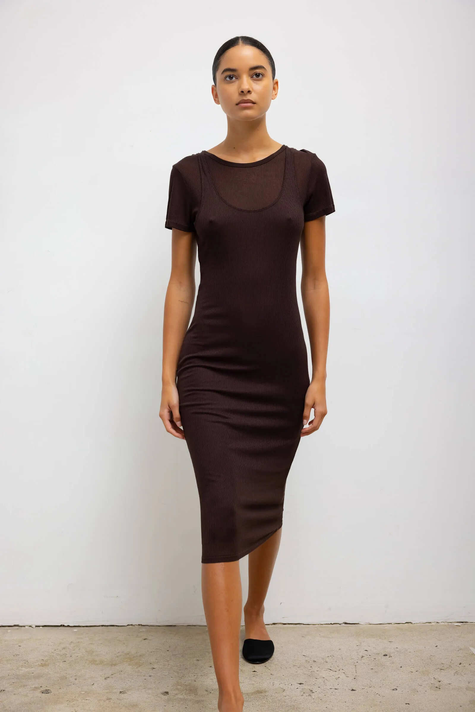 Rozzi Double Layer Tee Dress sold by Leset product image thumbnail 3