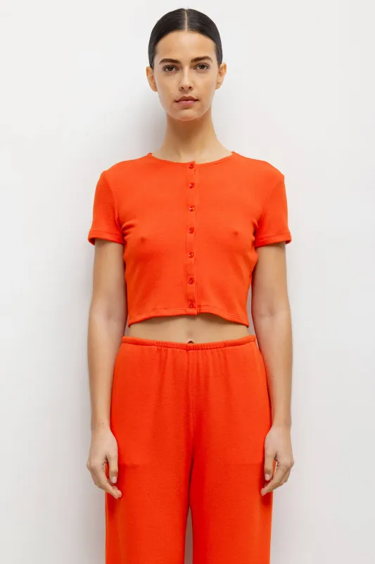 Lauren Short Sleeve Cardigan sold by Leset