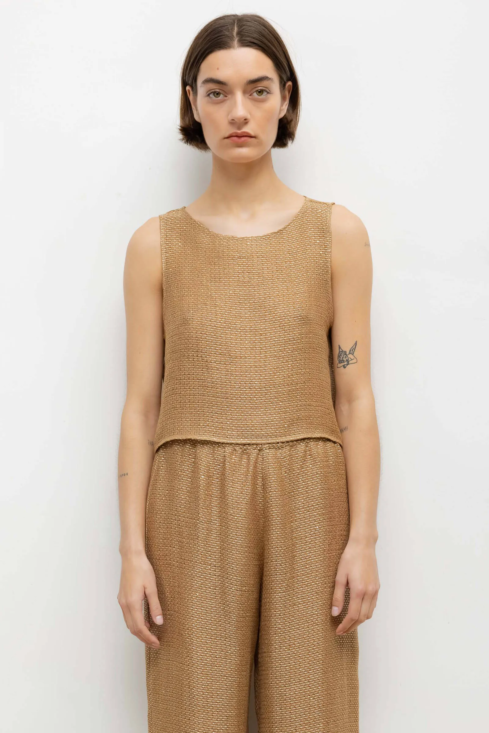 Stella Crop Sleeveless Crew sold by Leset