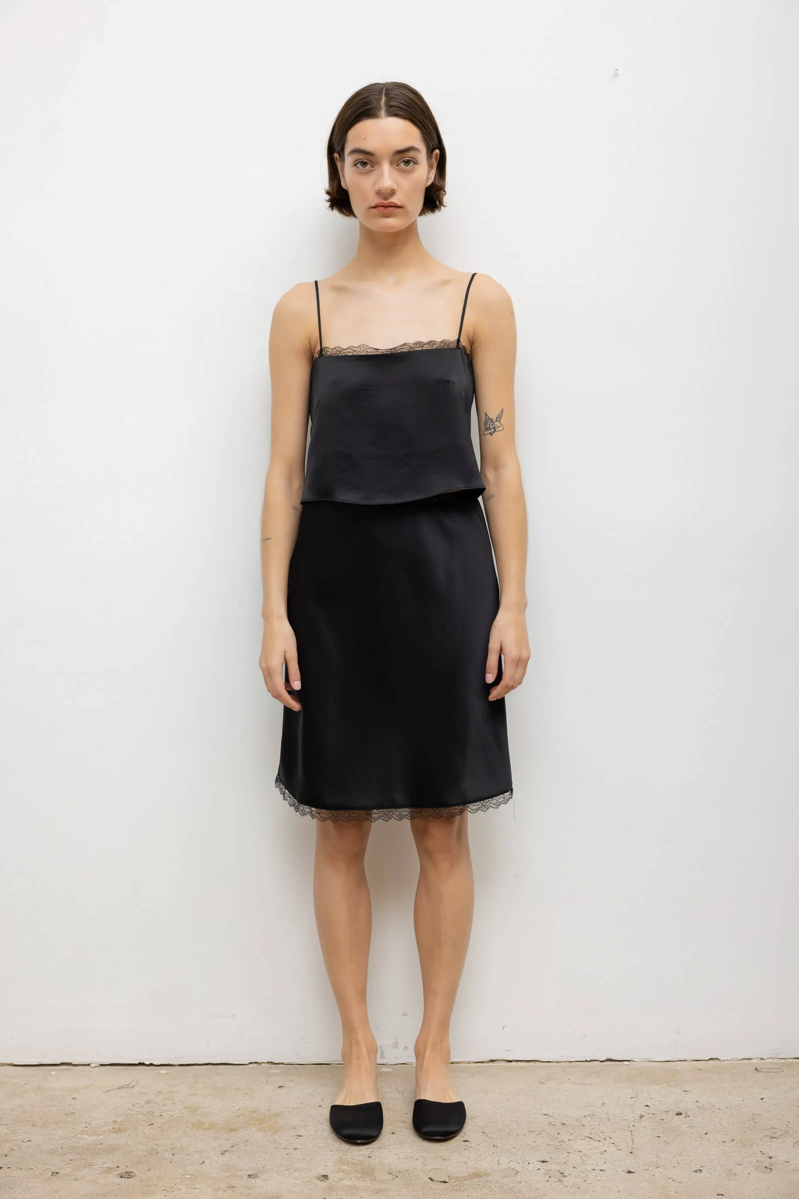 Barb Lace Slip Skirt sold by Leset