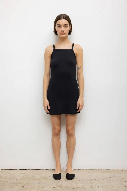 Pointelle Square Neck Mini Dress sold by Leset