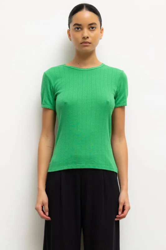 Pointelle Slim Fit Tee sold by Leset