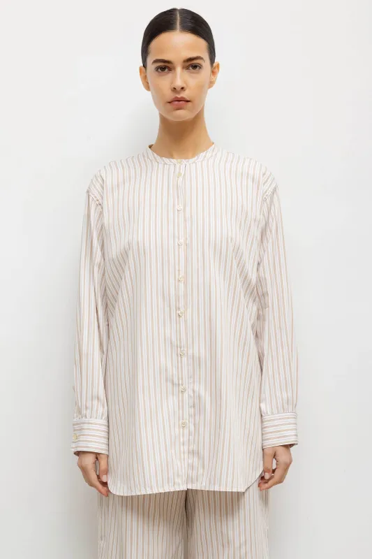 Yoshi Collarless Button Down sold by Leset