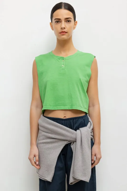 Margo Sleeveless Henley sold by Leset