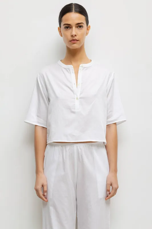 Yoko Short Sleeve Henley sold by Leset