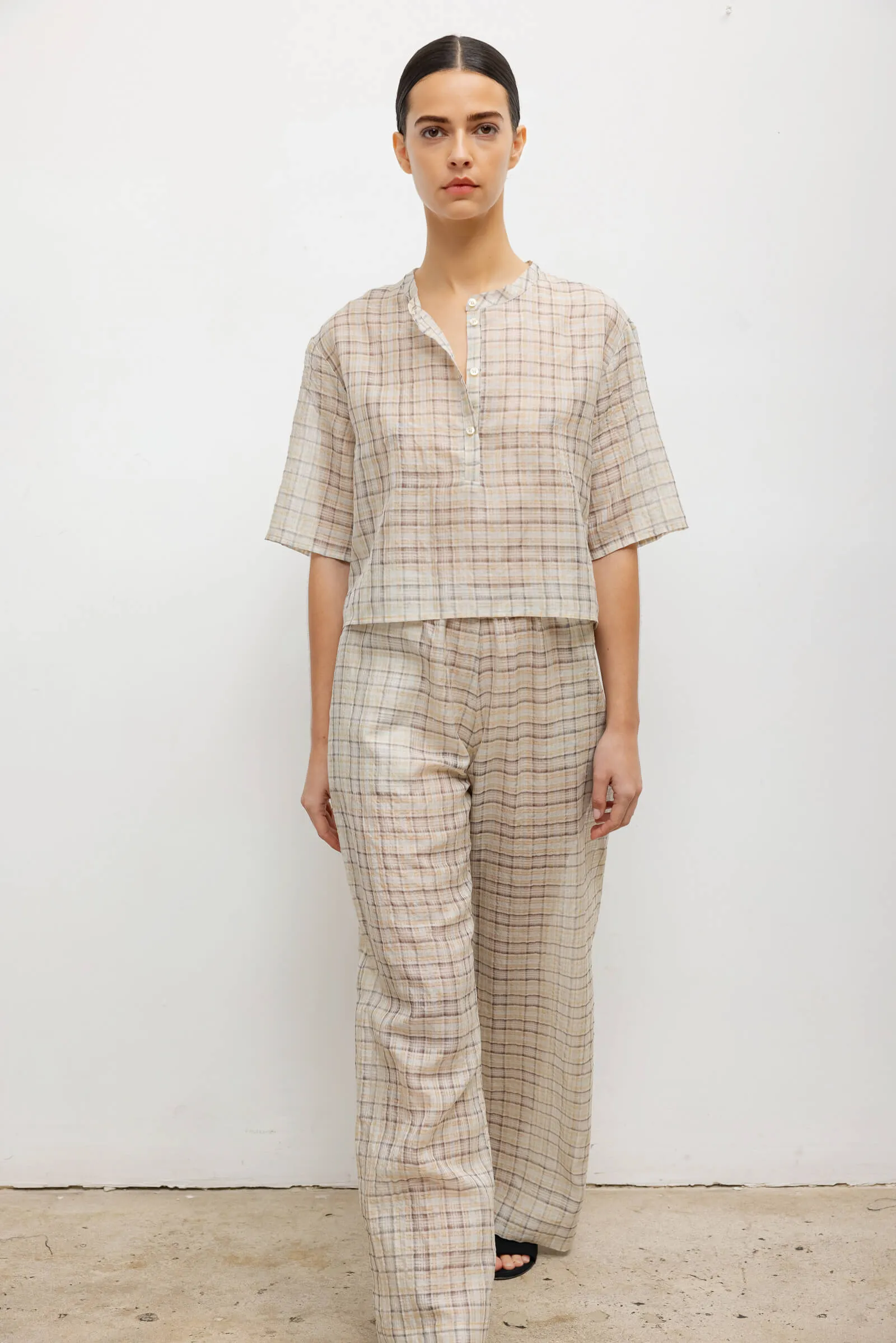 Carmen Short Sleeve Henley sold by Leset product image thumbnail 3