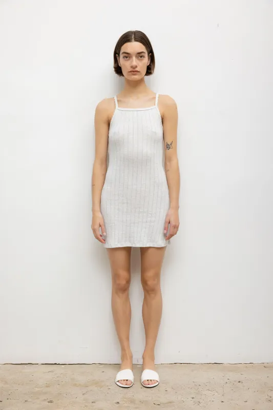 Pointelle Square Neck Mini Dress sold by Leset