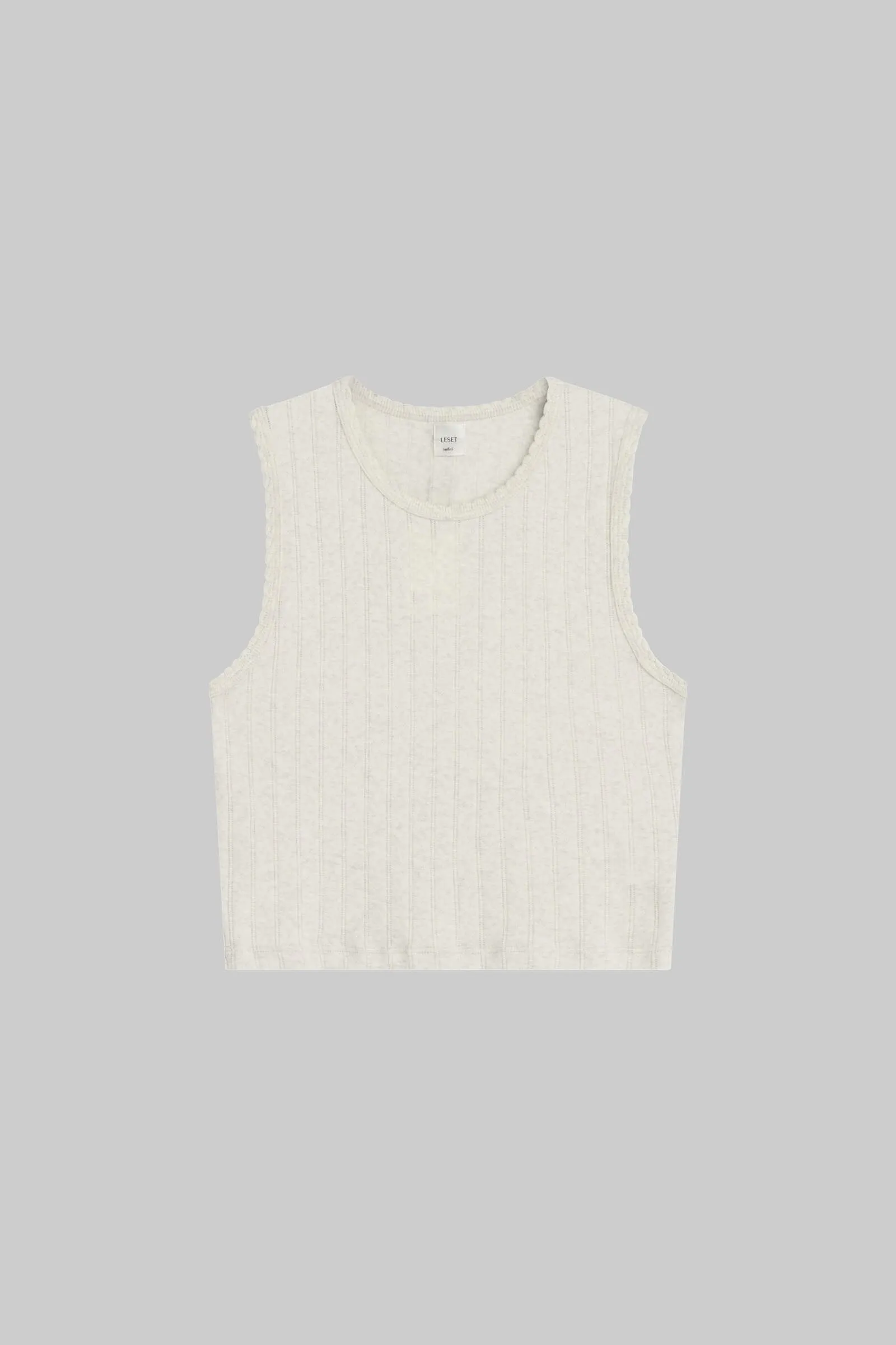 Pointelle Sleeveless Crew sold by Leset product image thumbnail 2