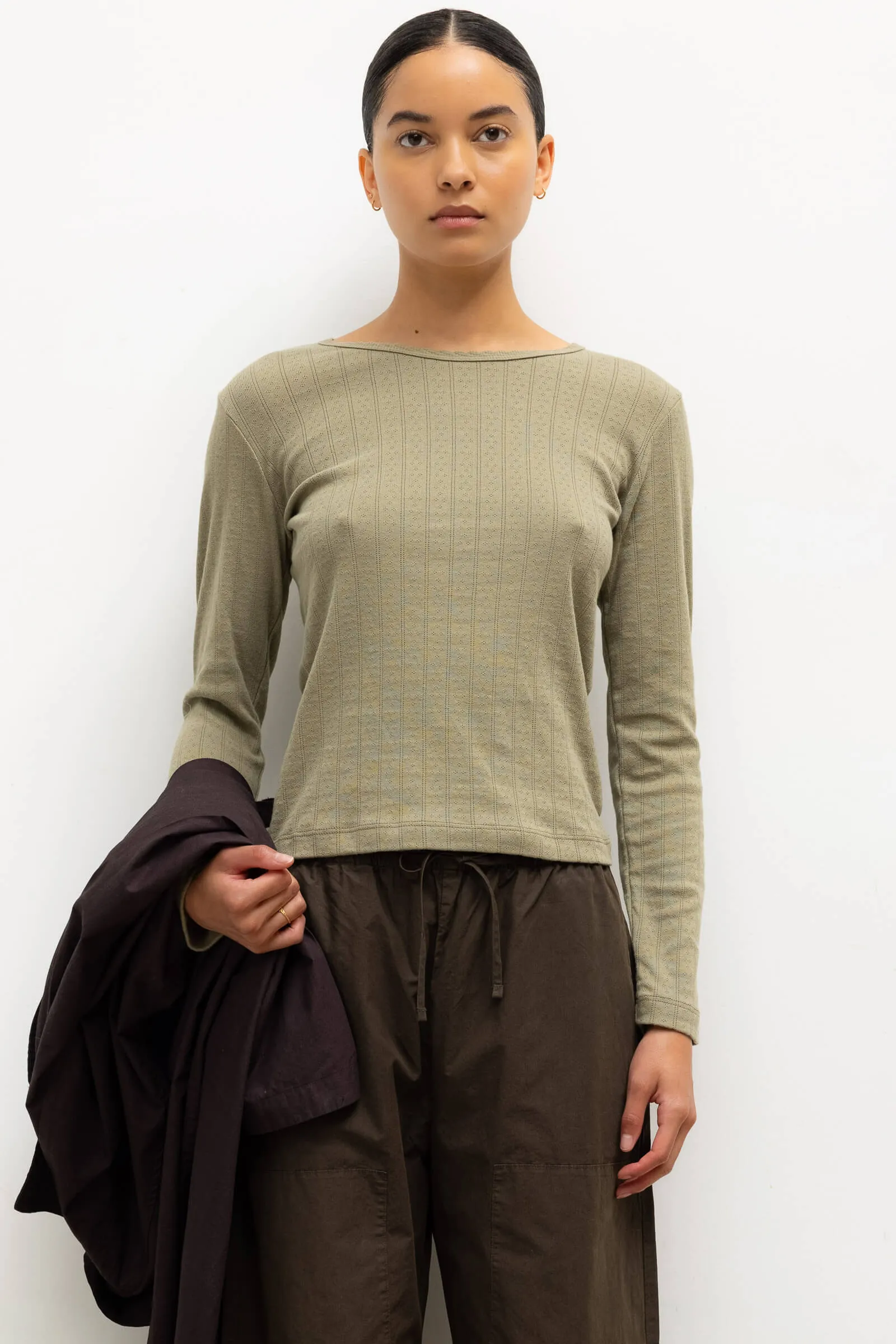 Pointelle Slim Fit Long Sleeve sold by Leset