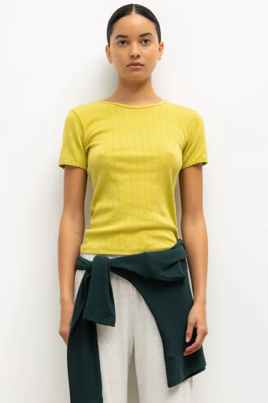 Pointelle Slim Fit Tee sold by Leset