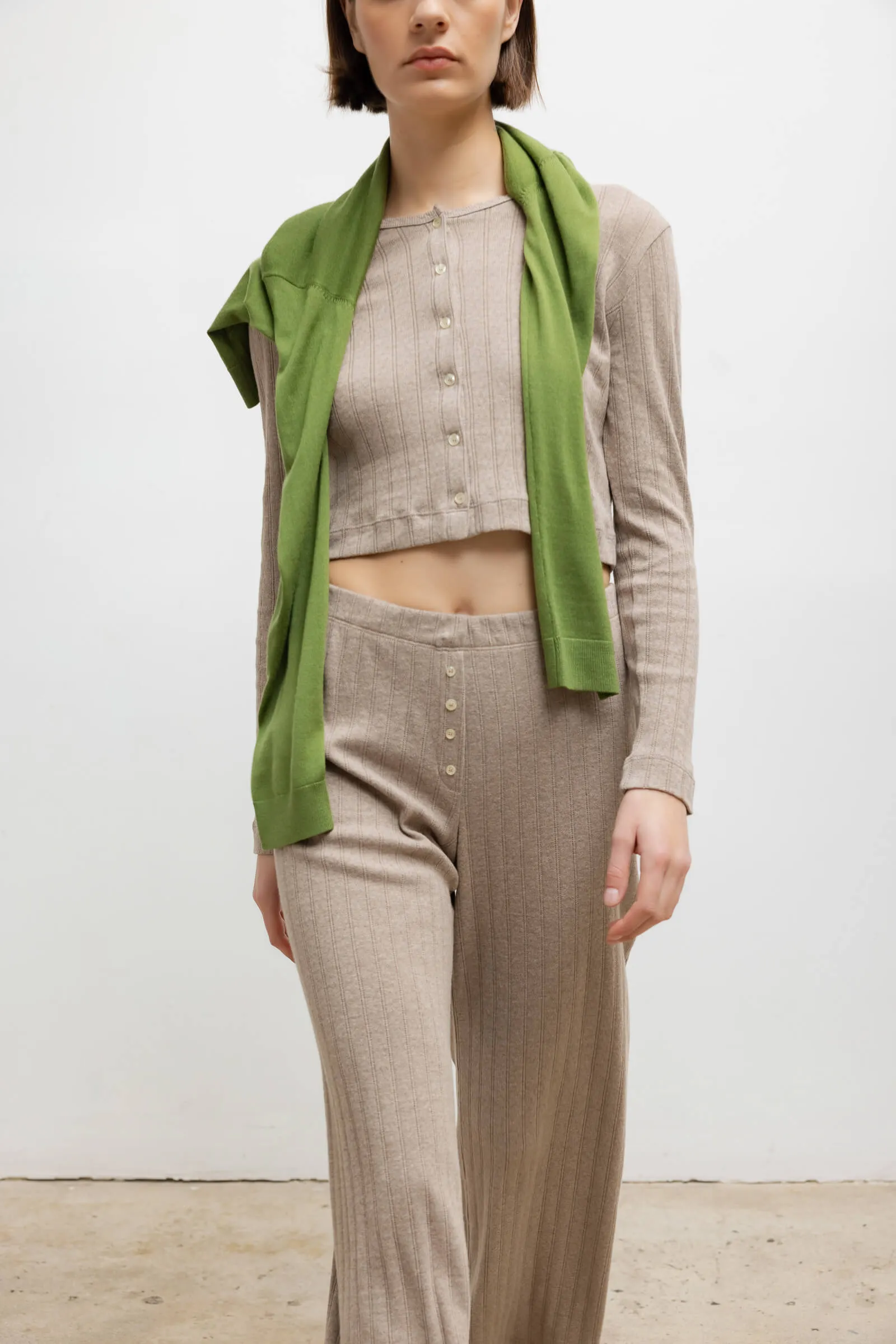 Pointelle Crop Cardigan sold by Leset product image thumbnail 5