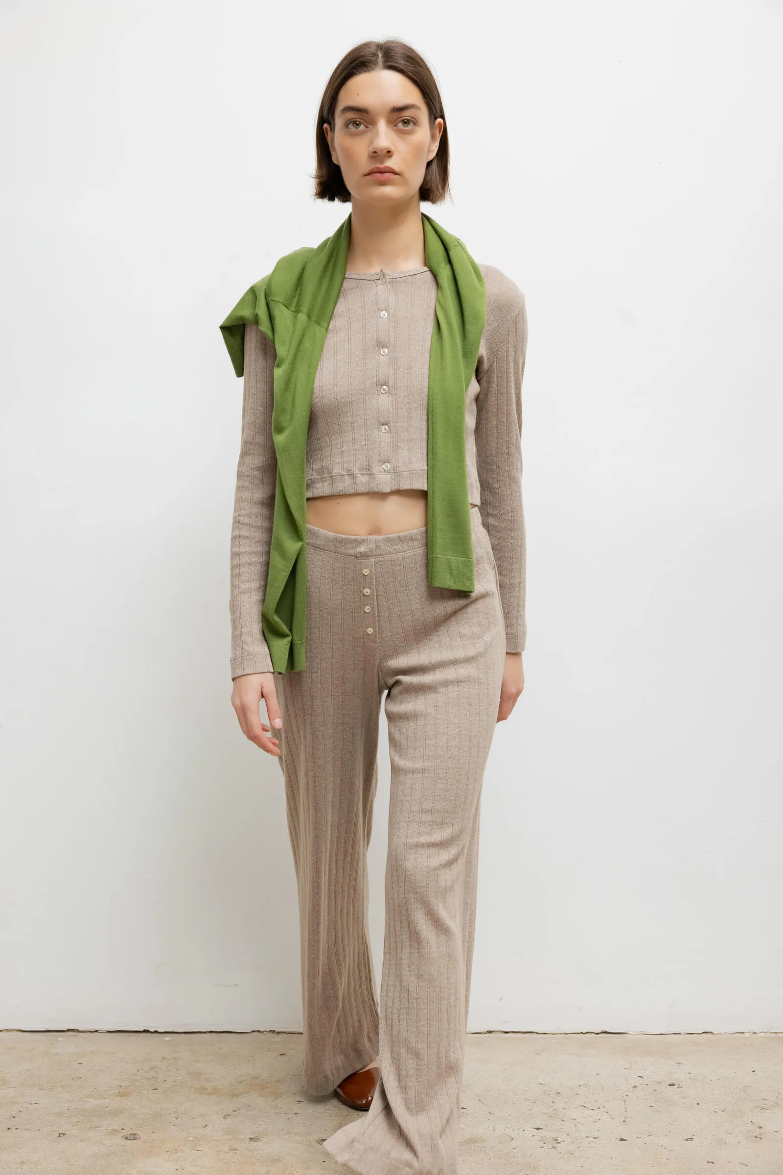 Pointelle Crop Cardigan sold by Leset product image thumbnail 4