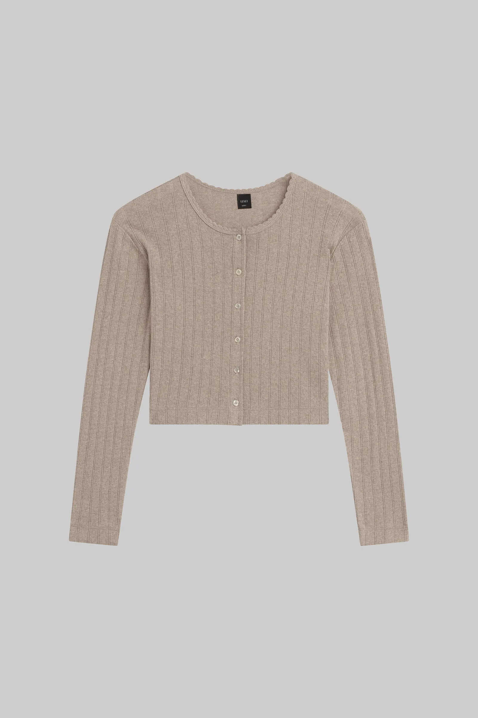 Pointelle Crop Cardigan sold by Leset product image thumbnail 2