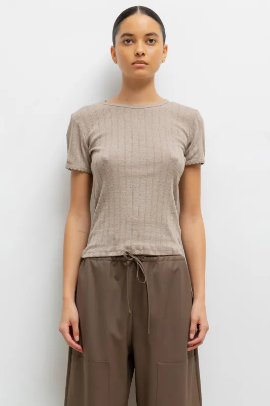 Pointelle Slim Fit Tee sold by Leset